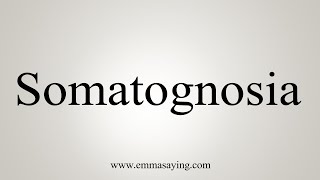 How To Say Somatognosia [upl. by Hallam292]