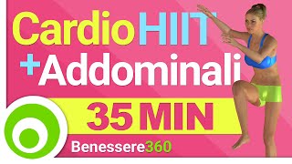 Allenamento Cardio HIIT Intenso ed Esercizi Addominali per Dimagrire la Pancia e Perdere Peso [upl. by Harmony]