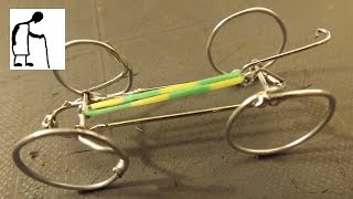 Rubber Band Powered Paper Clip Car [upl. by Hgielac]