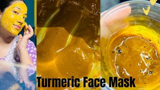 Face Mask for a Bright and Soft Skin 🌻 Turmeric Face Mask [upl. by Neelsaj575]