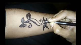 Tattoo Making Ideas  DIY tattoo at home  Temporary Tattoo Ideas 🌿🌼tattooart [upl. by Carrnan]