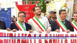 CONFERENZA STAMPA DI FINE ANNO DEL SINDACO DI SCIACCA FABIO TERMINE [upl. by Battat]