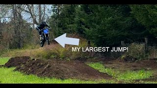 RIDING MY 2022 YAMAHA YZ65 ON MY HOMEMADE MOTOCROSS TRACK [upl. by Elrae]