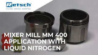 Mixer Mill MM 400  Application with Liquid Nitrogen RETSCH mixermill laboratoryinstruments [upl. by Suoicul]