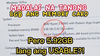 GB Usable RAM how to fix 8GB ram 592 usable windows 10  Beginners guide step by step [upl. by Itnava]