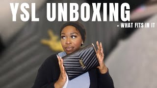 LUXURY UNBOXING ♡  YSL CASSANDRE MATELASSÉ FLAP POUCH  WHAT FITS IN MY BAG  LUXURY HACK [upl. by Remus]