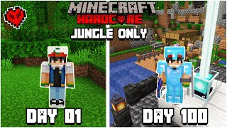 I Survived 100 Days in JUNGLE BIOME in HARDCORE MINECRAFT Hindi part01 [upl. by Olracnaig]