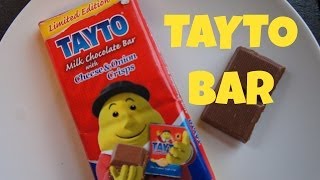 Emmy Eats a Tayto Bar  Cheese amp Onion Crisp Chocolate Bar [upl. by Ogait345]