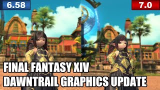 FINAL FANTASY XIV DAWNTRAIL  Comparaison des GRAPHISMES avec lextension Dawntrail [upl. by Ardith]