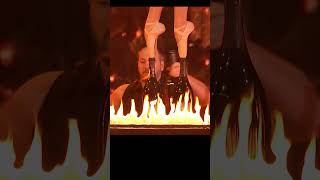 Ballerina Ashlee Montague Balances On Bottles Engulfed In FIRE [upl. by Cinomod]