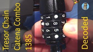 picking 490 Decoded Tresor Chain Catena Combo 1385 bike combination lock [upl. by Eulalee800]