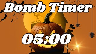 5 Minute pumpkin 🎃 bomb 💣 timer  Halloween Timer [upl. by Engelhart]