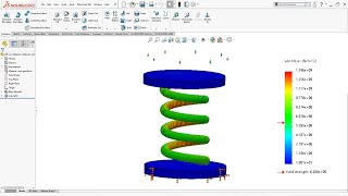 Solidworks Simulation tutorial  Simulating Spring [upl. by Quiteria877]