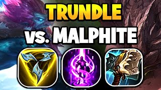 TRUNDLE VS MALPHITE TOP LANE MATCHUP GAMEPLAY [upl. by Nahrut204]