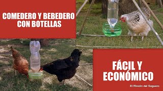 Hago comederos y bebederos para mis gallinas con botellas de plástico quotEl Rincón del Sogueroquot [upl. by Aushoj]