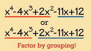 How to factor a 5term 4th degree polynomial factor by grouping [upl. by Ibur714]