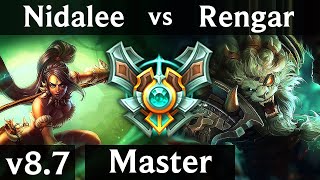 NIDALEE vs RENGAR JUNGLE  Korea Master  Patch 87 [upl. by Viglione]