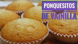 PONQUESITOS DE VAINILLA  CUPCAKES VENEZOLANOS MADALENAS  Fácil y Rápidos  Recetas Venezolanas [upl. by Ginnifer]