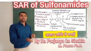 SAR of Sulfonamides  In Easy and Simple Way with Examples  BP 601T [upl. by Oregolac841]