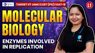 Enzymes involved in Replication for IIT JAM Biotechnology  GAT B  CUET PG 2025  Molecular Biology [upl. by Elfrieda]