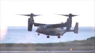 Amazing helicopter airplane Bell Boeing V22 Osprey tiltrotor aircraft plane 2023 France CV22s [upl. by Gewirtz862]