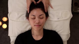 ASMR Facial  fall asleep deep relaxation whisper massage amp facial cupping for subscriber [upl. by Farrah689]