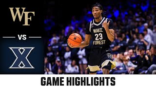 Wake Forest vs Xavier Game Highlights  202425 ACC Basketball [upl. by Bruell381]