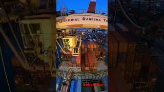 Terminal Darsena Toscana container ship video ship shorts 🔥 [upl. by Horgan796]