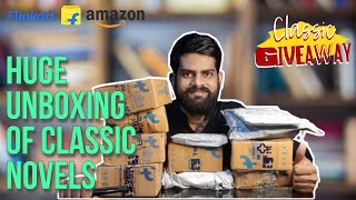 Huge Unboxing of Classic Books 📚 x GIVEAWAY [upl. by Enilrad74]