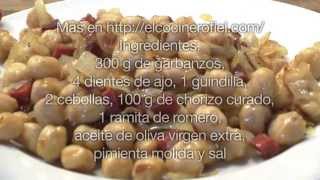 EL COCINERO FIEL 341 GARBANZOS SALTEADOS CON CHORIZO CURADO [upl. by Siriso454]