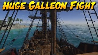 HUGE PIRATE GALLEON BATTLES BlackWake Gameplay [upl. by Luaped]