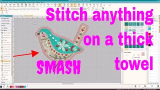 How to Embroider on Towels Hatch Smash Stitch Part 2 ANY DESIGN [upl. by Candy]