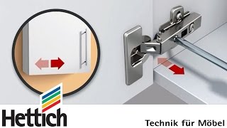 Adjusting cup hinges and doors DoItYourself with Hettich [upl. by Subocaj996]