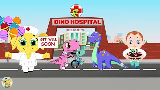 Baby Dino Boo Boo Song in the Trex Dino World  Sick Song  Nursery Rhymes for Kids  Baby Toonz TV [upl. by Rephotsirhc686]