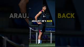 Araujo Has Started Recovery💪🔵🔴 barcelona youtubeshorts shorts [upl. by Alleras]