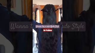 Elevate your half up with this braided updo✨🥰 hairstyles youtubeshorts [upl. by Arries]