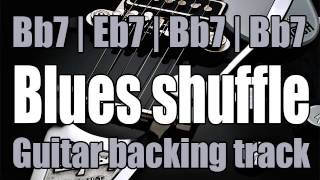 Blues shuffle guitar jam track  IIV in Bb [upl. by Mcnelly]