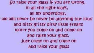 Pink  Raise your Glass lyrics [upl. by Oaht]