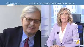 Addio a Maria Giovanna Maglie Myrta Merlino a Vittorio Sgarbi quotNon siamo potuti andare al suo [upl. by Eenahpets171]