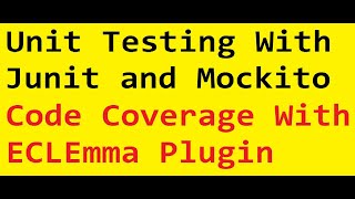 Java Unit Testing with Junit and Mockito  Code Coverage with ECL Emma Plugin  SpringBoot DAO Class [upl. by Nytsrik704]