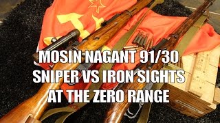 Mosin Nagant 9130 Sniper vs Iron Sights at the Zero Range [upl. by Fran]