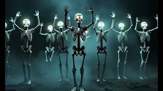 BoneChilling Skeleton Dance Right From the Start  Halloween Window Projection Loop [upl. by Airalednac]