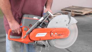 Husqvarna Partner K750 Cut Off Saw Concrete Saw 14” w Extra Blades [upl. by Aleicarg]