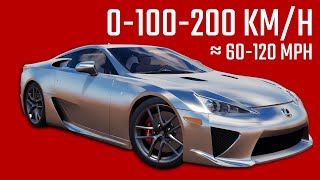 Lexus LFA  Acceleration in 10 Games [upl. by Ailegave]