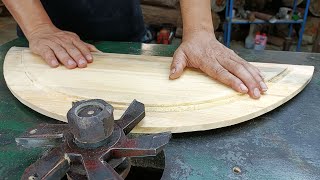 Even NASA professors had to discuss Idea making curved wood using milling blade on a TUBI machine [upl. by Elyod]