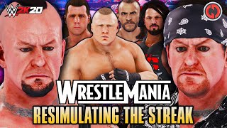 RESIMULATING UNDERTAKERS WRESTLEMANIA STREAK FINALE WWE 2K20 [upl. by Beverlee]