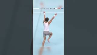 He played that off so well😂 gymnastics wardrobemalfunction embarassing [upl. by Annoynek]