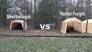 Harbor Freight vs Shelter Logic Shed [upl. by Lanevuj915]