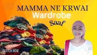 Aj mane ki wardrobe ki ssafai  wardrobe cleaning  itne kapray rakhne ki jaga khatam [upl. by Epillihp653]