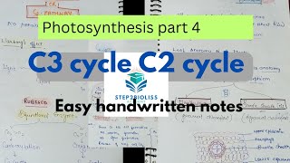 Photosynthesis part 4l C3cycle C4 cycle l with easy handwritten notes l neet Shwetayadav6119 [upl. by Wilton]